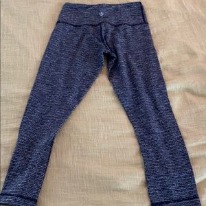 Lululemon Cropped Wunder Under Herringbone